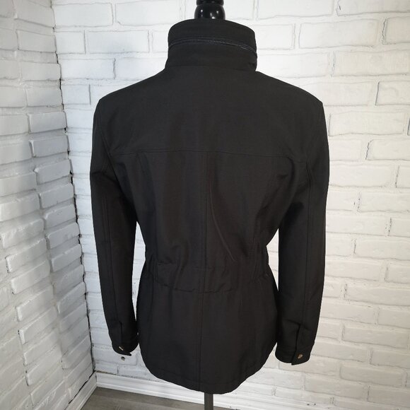 Kenneth Cole Reaction Ladies Size Large Lined Black Packable Hood Jacket - Picture 2 of 12